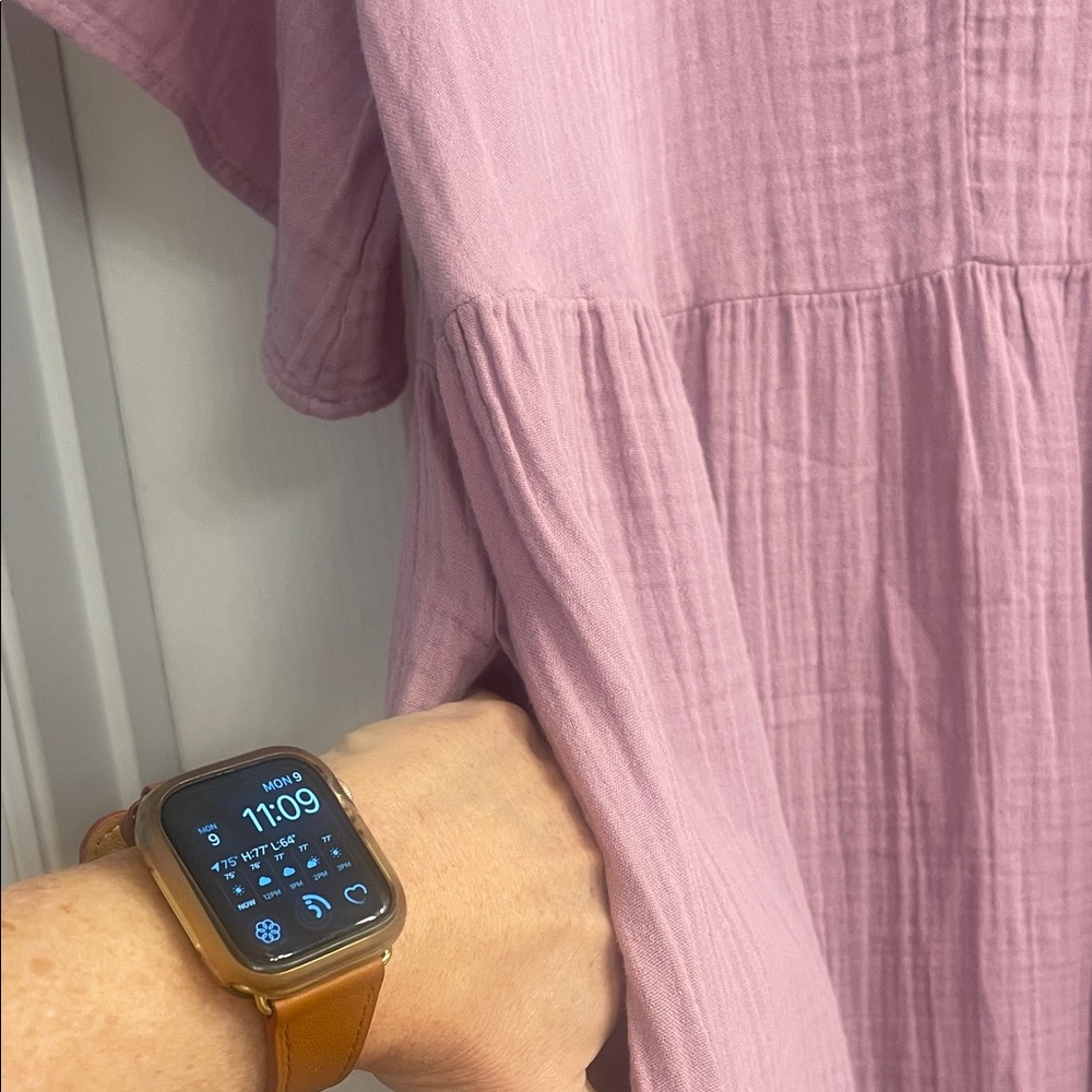 Old Navy Mauve Ruffle-Trim Mini Dress - Picture 5 of 11